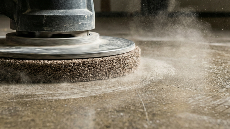 Floor burnishing and buffing